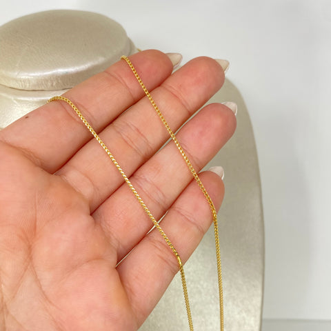 Cadena ● Franco Oro amarillo 18k +2 / 4,6 Gr / 1 mm / 60 Cm *