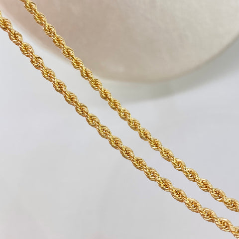 Cadena ● Lazo Oro amarillo 18k +1 / 3,1 Gr / 2,3 mm / 40 Cm *