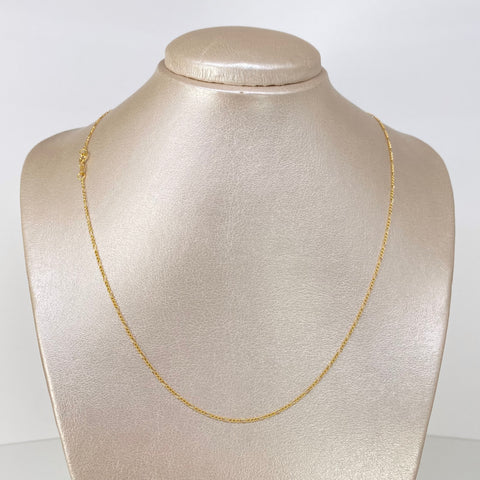 Cadena ● Tres Por Uno 3x1 Oro amarillo 18k 1,13 Gr / 1,2 mm / 50 Cm *