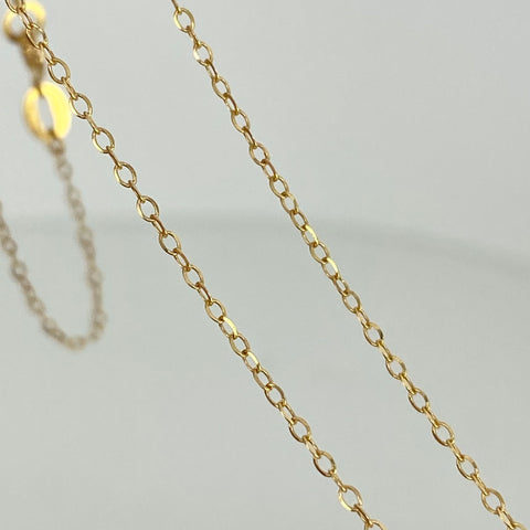 Cadena ● Aro Seguido Oro amarillo 18k 1,03 Gr / 0,7 mm / 45 Cm *