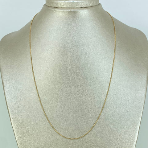 Cadena ● Mini Militar Oro amarillo 18k +3 / 2,02 Gr / 1 mm / 45 Cm *