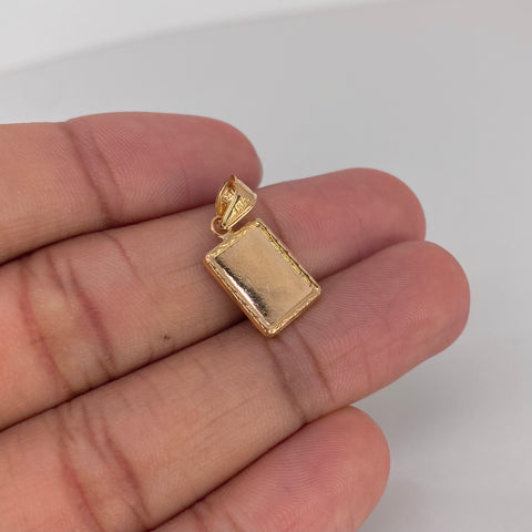 Dije Placa Rectangular Oro amarillo 0,9 Gr / 2,2 Cm