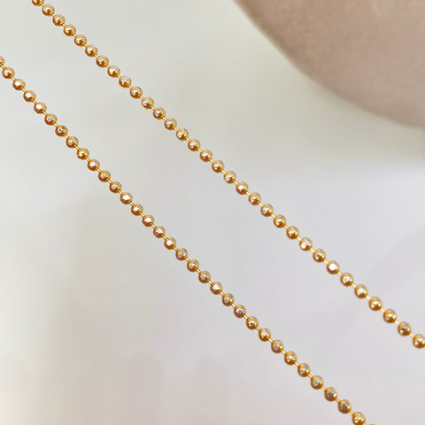 Cadena ● Mini Militar Oro amarillo 18k +3 / 4,53 Gr / 1,4 mm / 50 Cm *