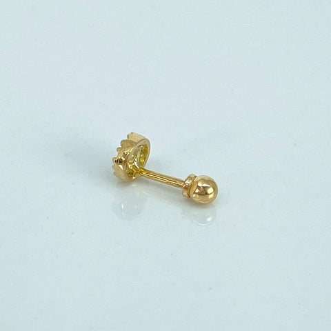 Piercing Circulo Circones Blancos / Oro Amarillo 18k (Joya) / 0,48gr / 5.2mm / (Oreja) *