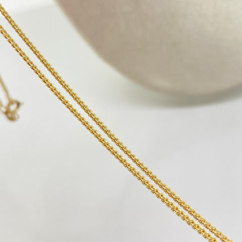 Cadena ● Franco Oro amarillo 18k +2 / 4,6 Gr / 1 mm / 60 Cm *