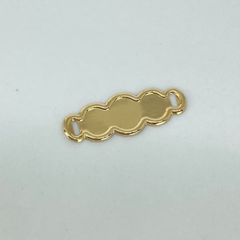 Herraje Placa Nube Oro amarillo 18k 0,46 Gr / 2,2 Cm *