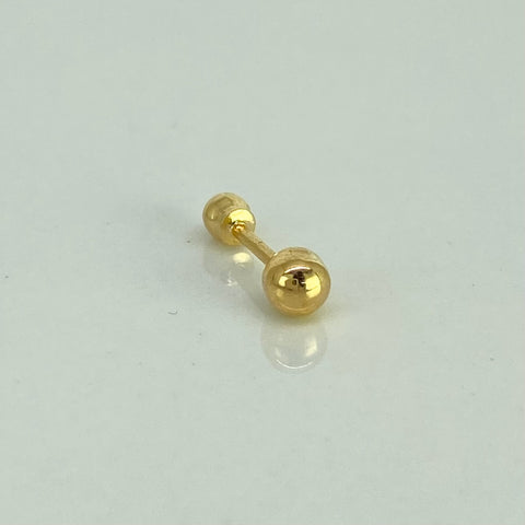 Piercing Bola / Oro Amarillo 18k (Joya) / 0,35gr / 4mm / (Oreja)