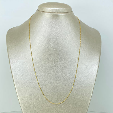 Cadena ● Mini Militar Oro amarillo 18k +3 / 2,1 Gr / 1 mm / 50 Cm
