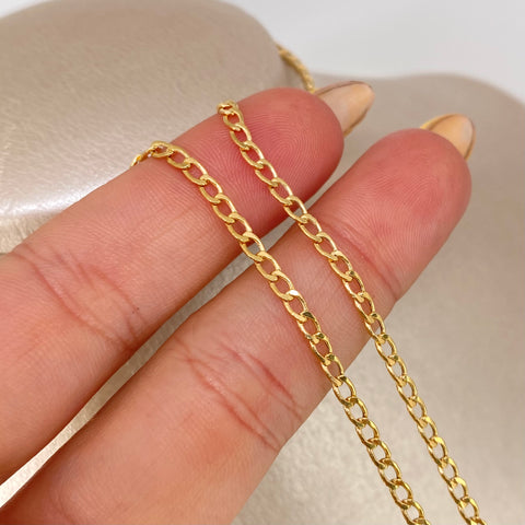 Cadena ● Cubana Oro amarillo 18k 2,4 Gr / 2,3 mm / 45 Cm