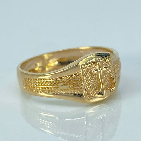 Anillo Ancla Oro amarillo / Talla 6 3/4 / 2,36 Gr *