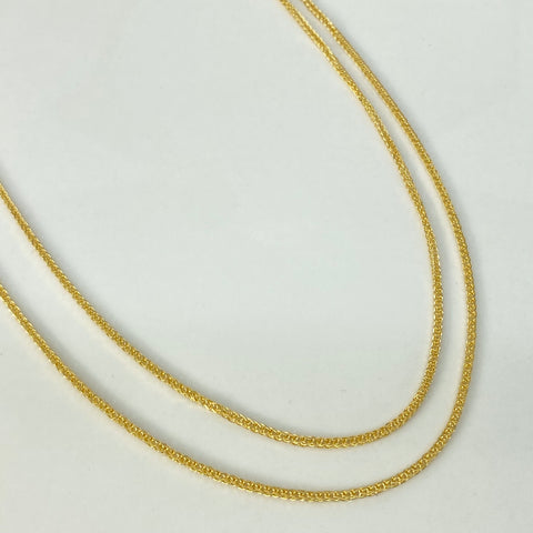 Cadena ● Franco Oro amarillo 18k +2 / 3,25 Gr / 1 mm / 50 Cm