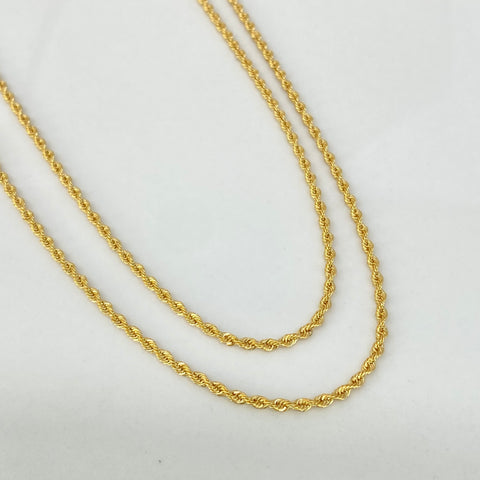 Cadena ● Lazo Oro amarillo 18k +1 / 1,4 Gr / 1,6 mm / 40 Cm †