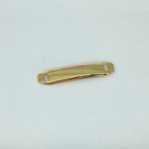 Herraje Placa Rectangular Oro amarillo 18k 0,33 Gr / 2,1 Cm