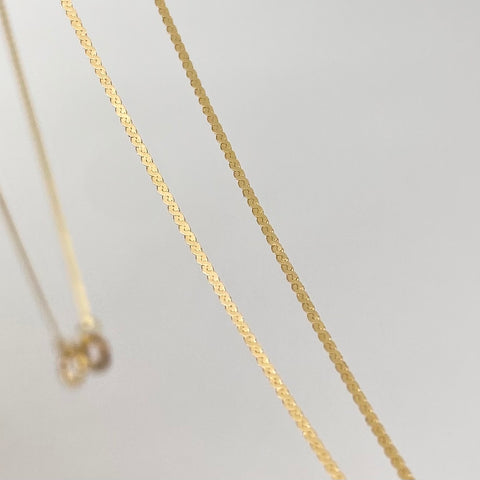 Cadena ● Mini Serpiente Oro amarillo 18k +3 / 1,1 Gr / 0,5 mm / 45 Cm *