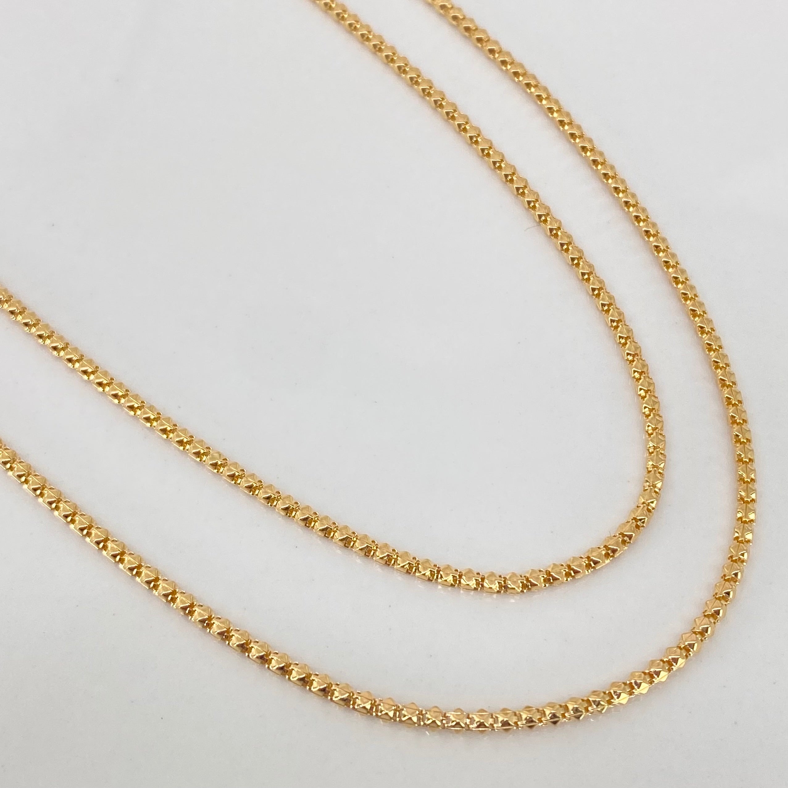 Cadena Cola Raton Rombos Oro amarillo 18k +3 / 3,93 Gr / 1,5 mm / 50 ...