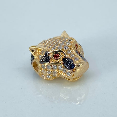 Herraje Pantera Circones Negros Blancos Oro amarillo 2,92 Gr / 1,3 Cm †