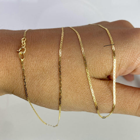 Cadena Italy Plana Escalera Oro amarillo 18k 1,45 Gr / 1 mm / 50,5 Cm