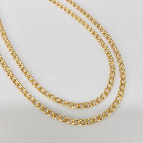 Cadena ● Cubana Oro amarillo 18k 2,4 Gr / 2,3 mm / 45 Cm