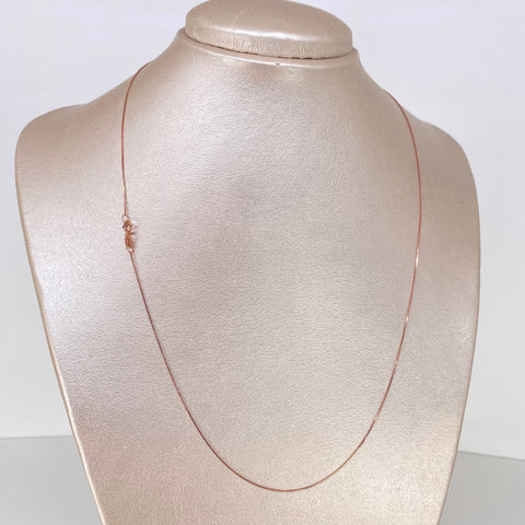 Cadena ● Veneciana Oro rosa 18k +1 / 1,05 Gr / 0,5 mm / 50 Cm *