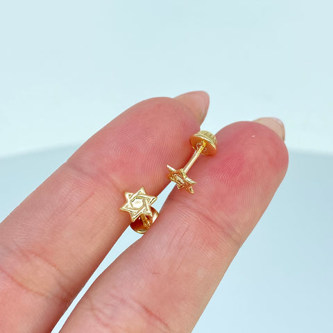 Topos Estrella De David Oro amarillo 18k 0,57 Gr / 6 mm