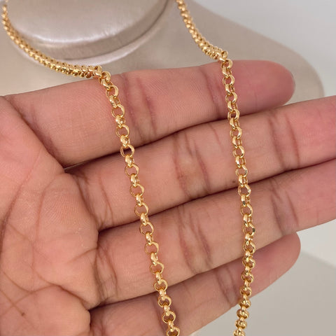 Cadena ● Aro Seguido Oro amarillo 18k 7,9 Gr / 3,6 mm / 60 Cm