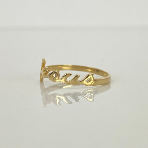 Anillo Jesus Oro amarillo 18k / Talla 6 3/4 / 1,41 Gr *