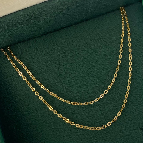 Cadena ● Aro Seguido Oro amarillo 18k 1,08 Gr / 0,8 mm / 60 Cm *