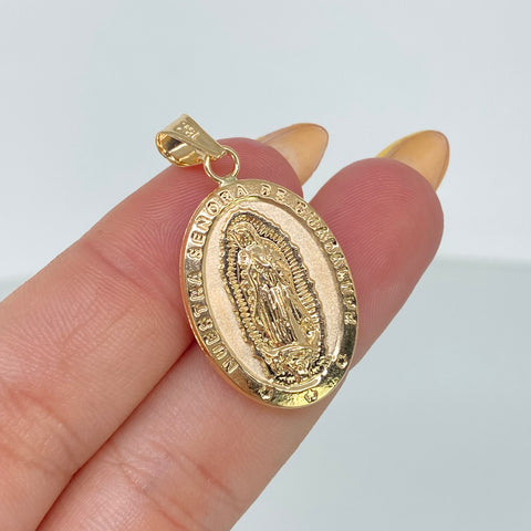 Dije Virgen Guadalupe Oro amarillo 1,15 Gr / 2,7 Cm †