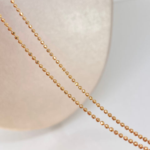 Cadena ● Mini Militar Oro amarillo 18k +3 / 5,55 Gr / 1,3 mm / 60 Cm *