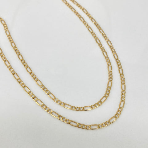 Cadena ● Tres Por Uno 3x1 Oro amarillo 18k 2,95 Gr / 2,6 mm / 50 Cm †