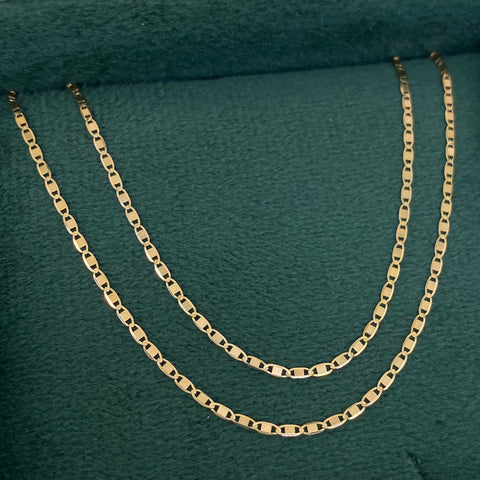 Cadena Eescalera Plana Oro amarillo 18k 1,25 Gr / 1,2 mm / 45 Cm *