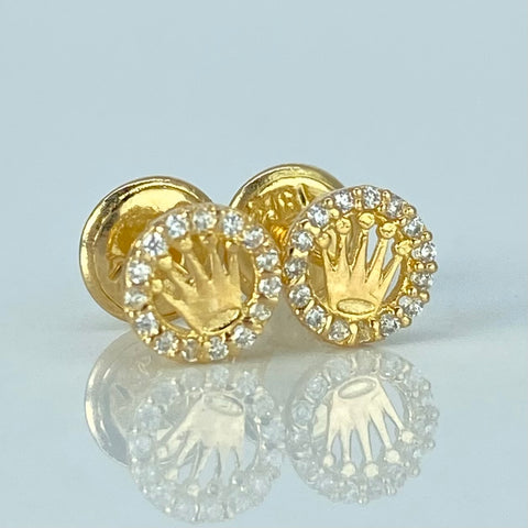 Topos Corona RX Circones Blancos Oro amarillo 0,7 Gr / 6 mm