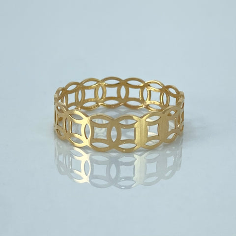 Anillo ● Nudo Suerte Oro amarillo 18k / Talla 8 3/4 / +3 / 1,03 Gr / 5,5 mm *