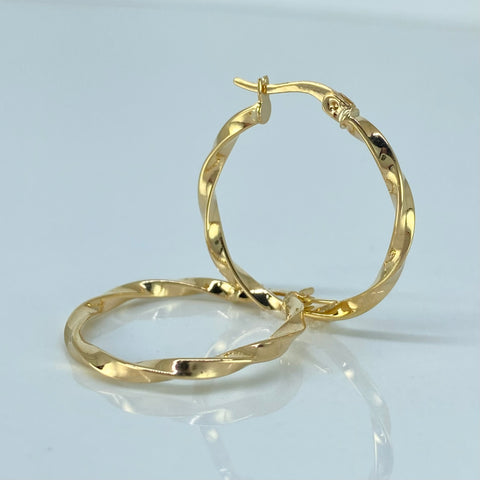 Candongas Melcochas Oro amarillo 1,7 Gr / 2,6 Cm
