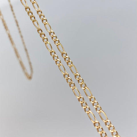 Cadena ● Tres Por Uno 3x1 Oro amarillo 18k +1 / 1,45 Gr / 1,8 mm / 45 Cm *