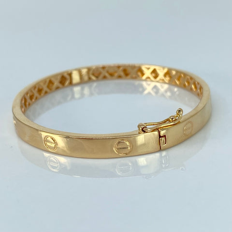 Pulso Aro Tornillos CT Oro amarillo 18k +3 / 10,5 Gr / 17 Cm *