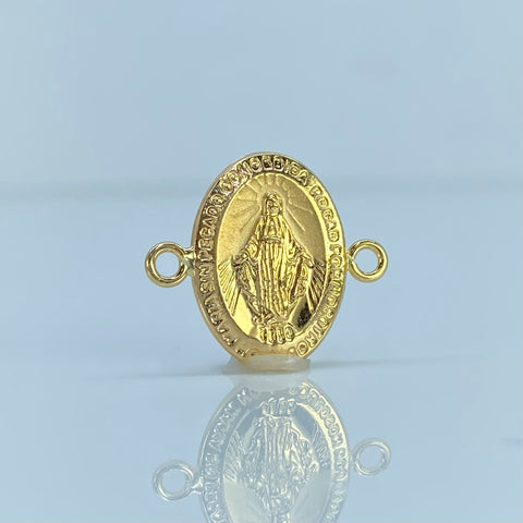 Herraje Virgen Milagrosa Oro amarillo 18k 0,75 Gr / 1,8 Cm  *