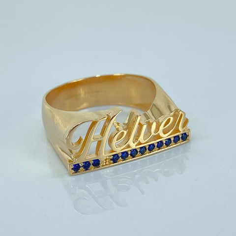 Anillo Nombre Personalizado Circones POR FABRICACION Oro amarillo 18k / Talla 7 1/2 / 8,86 Gr *