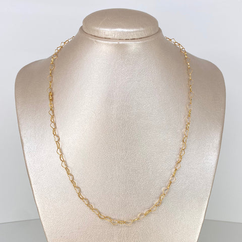 Cadena ● Corazon Seguido Oro amarillo 18k +3 / 6,53 Gr / 4 mm / 50 Cm