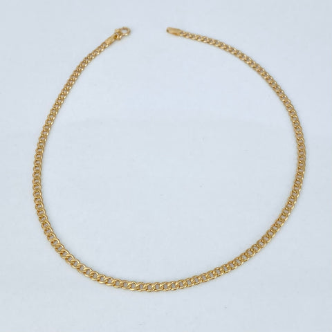 Tobillera ● Cubana Oro amarillo 18k +1 / 1,4 Gr / 2,5 mm / 26,5 Cm