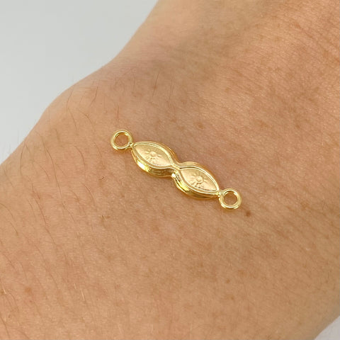 Herraje Ojos Santa Lucia Oro amarillo 18k 0,4 Gr / 2 Cm *