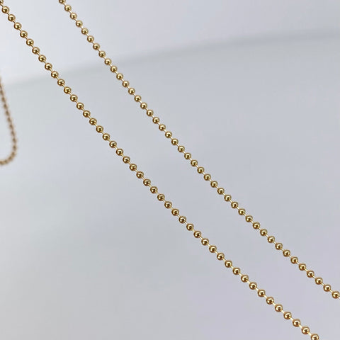 Cadena ● Mini Militar Oro amarillo 18k +3 / 2,12 Gr / 1 mm / 50 Cm
