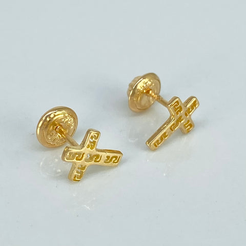 Topos Cruz Oro amarillo 18k 0,8 Gr / 7 mm †
