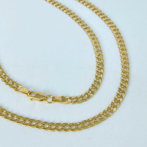 Cadena ● Cubana Oro amarillo 18k 7,72 Gr / 3,8 mm / 60 Cm