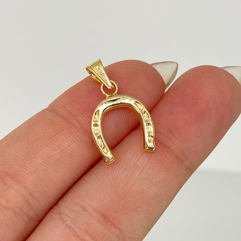 Dije Herradura Oro amarillo 18k 0,7 Gr / 2,2 Cm †