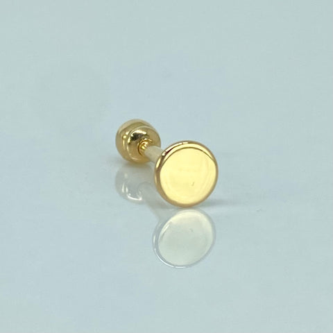 Piercing Bola Lisa 3mm / Oro Amarillo 18k (Joya) / 0,35gr / 1.3cm / (Oreja)