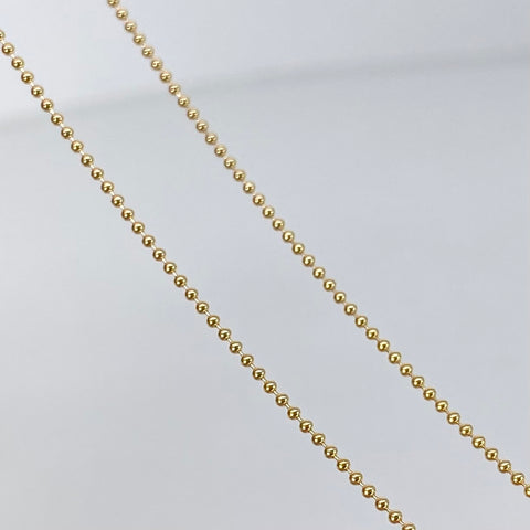 Cadena ● Mini Militar Oro amarillo 18k +3 / 2,12 Gr / 1 mm / 50 Cm †