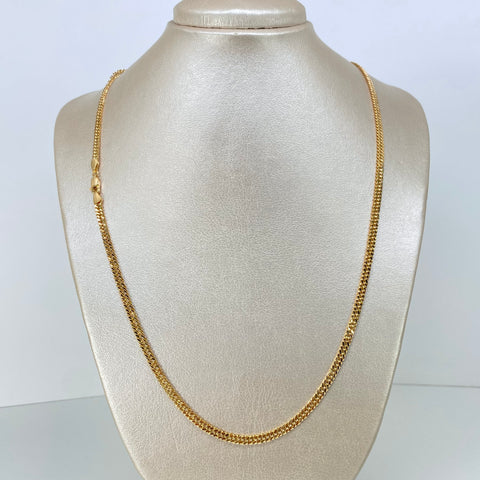 Cadena ● Cubana Oro amarillo 18k 7,07 Gr / 3,6 mm / 60 Cm