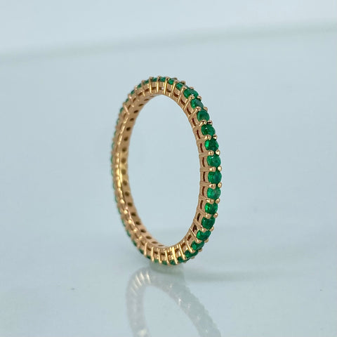 Anillo Churumbela Esmeraldas Oro amarillo / Talla 6 1/4 / 1,45 Gr *