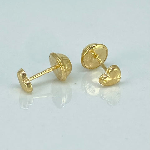 Topos Corazon Diamantado Oro amarillo 18k 0,5 Gr / 4,5 mm *